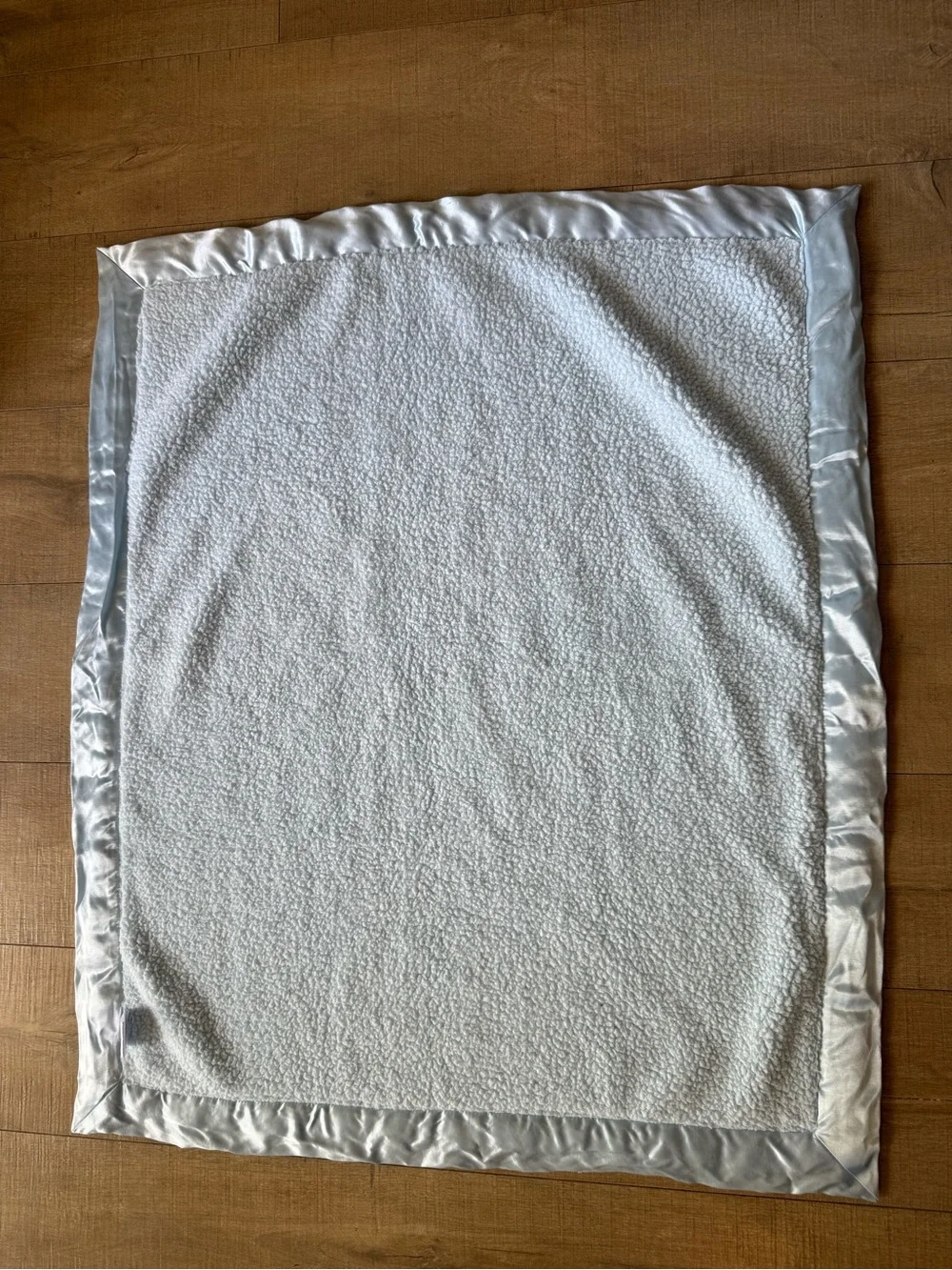Little Giraffe Baby Blanket Blue Luxe Chenille Plush 29 X 35 Cozy Nursery Gift